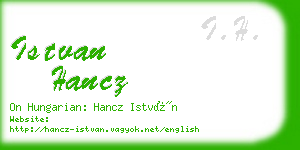 istvan hancz business card